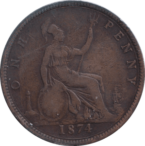 1874 PENNY ( NF ) - PENNY - Cambridgeshire Coins