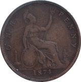 1874 PENNY ( NF ) - PENNY - Cambridgeshire Coins