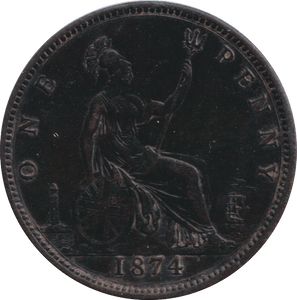 1874 PENNY ( VF ) - PENNY - Cambridgeshire Coins
