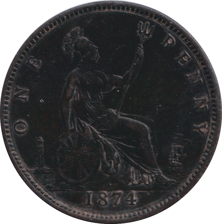 1874 PENNY ( VF ) - PENNY - Cambridgeshire Coins