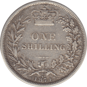 1874 SHILLING DIE 49 ( GF ) - SHILLING - Cambridgeshire Coins