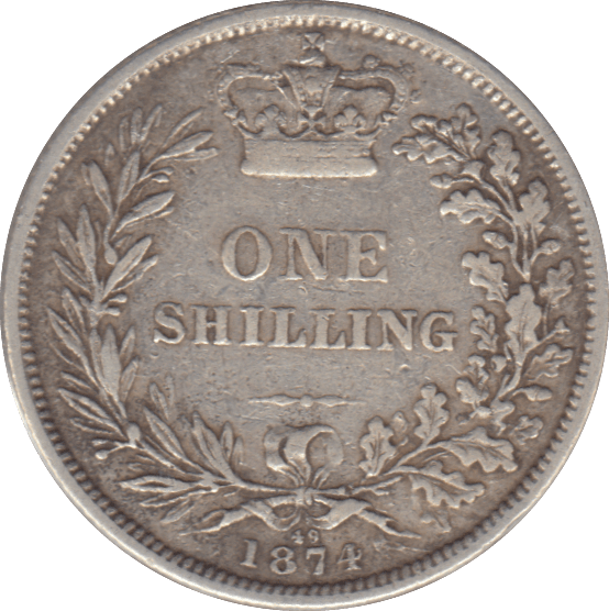 1874 SHILLING DIE 49 ( GF ) - SHILLING - Cambridgeshire Coins