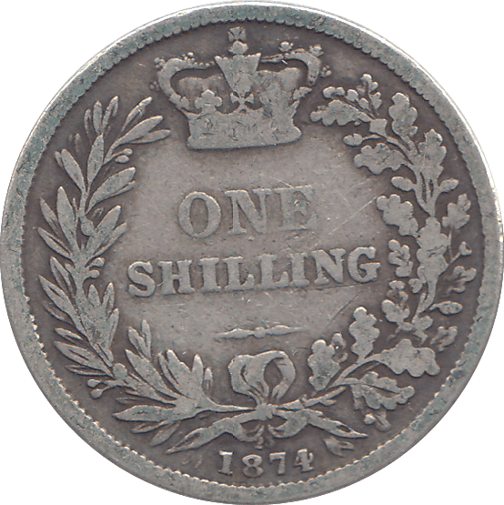 1874 SHILLING ( F ) - SHILLING - Cambridgeshire Coins