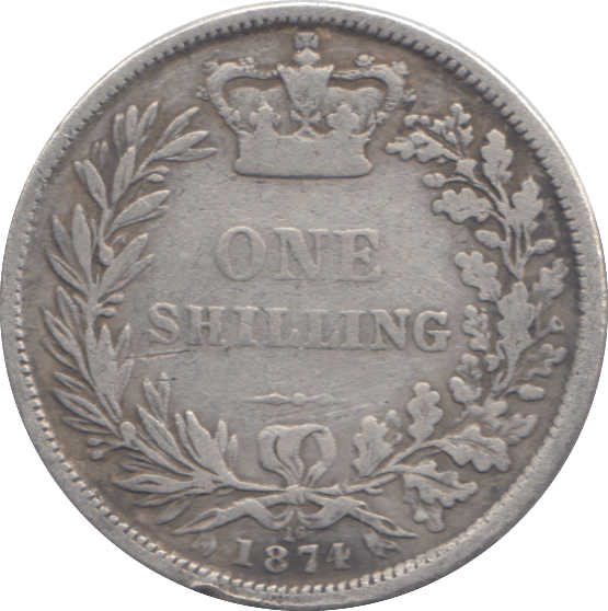 1874 SHILLING ( F ) - SHILLING - Cambridgeshire Coins
