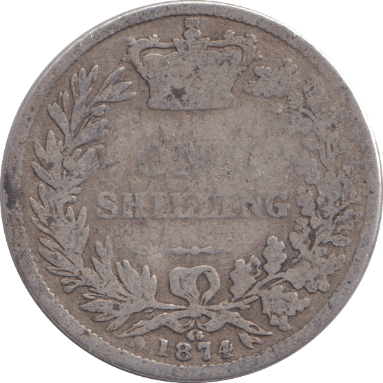 1874 SHILLING ( FAIR ) DIE 46 - SHILLING - Cambridgeshire Coins