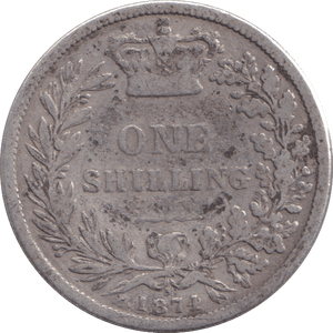 1874 SHILLING ( FAIR ) - SHILLING - Cambridgeshire Coins