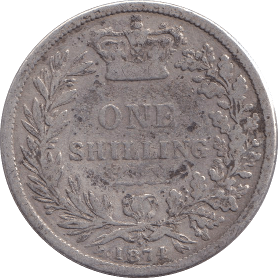 1874 SHILLING ( FAIR ) - SHILLING - Cambridgeshire Coins