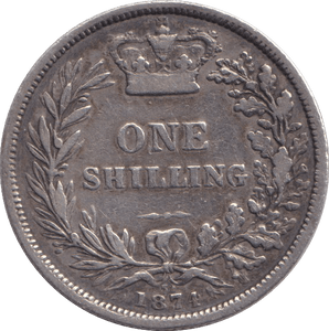 1874 SHILLING ( FINE ) DIE 52 - SHILLING - Cambridgeshire Coins