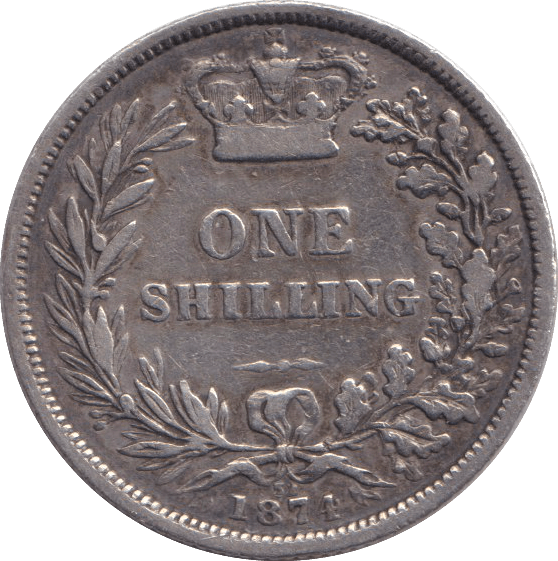 1874 SHILLING ( FINE ) DIE 52 - SHILLING - Cambridgeshire Coins