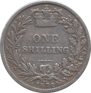 1874 SHILLING ( FINE ) - SHILLING - Cambridgeshire Coins
