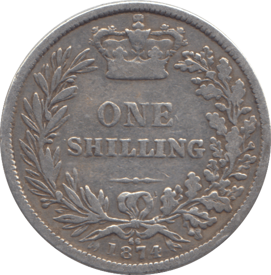 1874 SHILLING ( FINE ) - SHILLING - Cambridgeshire Coins