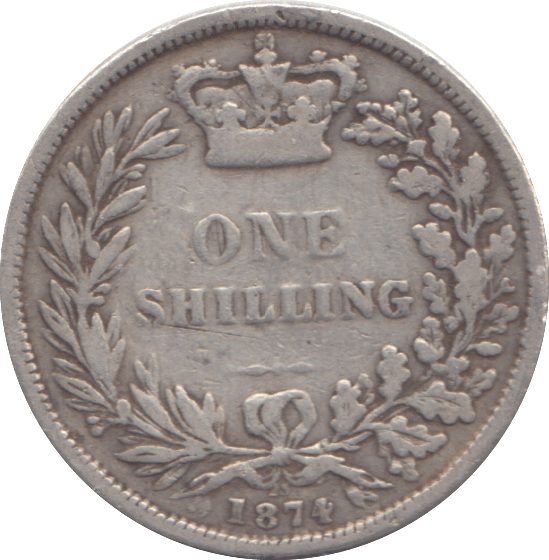1874 SHILLING ( FINE ) - SHILLING - Cambridgeshire Coins