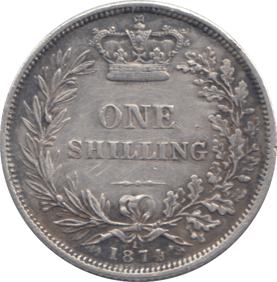 1874 SHILLING ( GVF ) - SHILLING - Cambridgeshire Coins