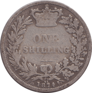 1874 SHILLING ( NF ) 3 - SHILLING - Cambridgeshire Coins