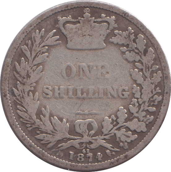 1874 SHILLING ( NF ) 3 - SHILLING - Cambridgeshire Coins