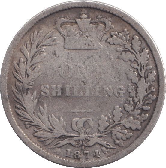 1874 SHILLING ( NF ) DIE 1 - SHILLING - Cambridgeshire Coins