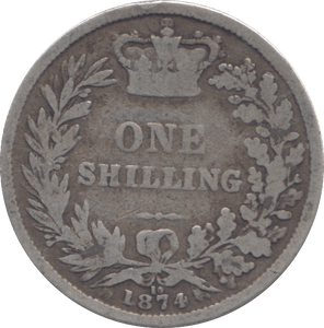 1874 SHILLING ( NF ) - SHILLING - Cambridgeshire Coins