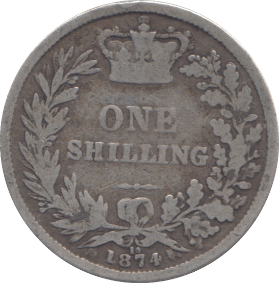 1874 SHILLING ( NF ) - SHILLING - Cambridgeshire Coins
