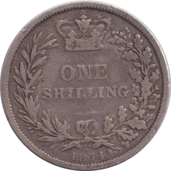1874 SHILLING ( NF ) - SHILLING - Cambridgeshire Coins