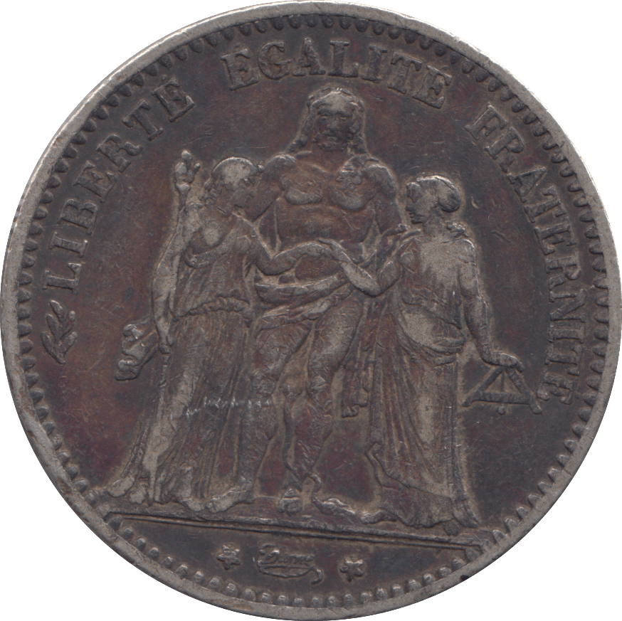 1874 SILVER FRANCE 5 FRANCS - SILVER WORLD COINS - Cambridgeshire Coins