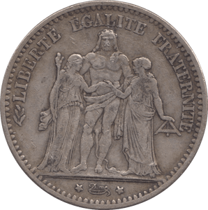 1874 SILVER FRANCE 5 FRANCS - SILVER WORLD COINS - Cambridgeshire Coins