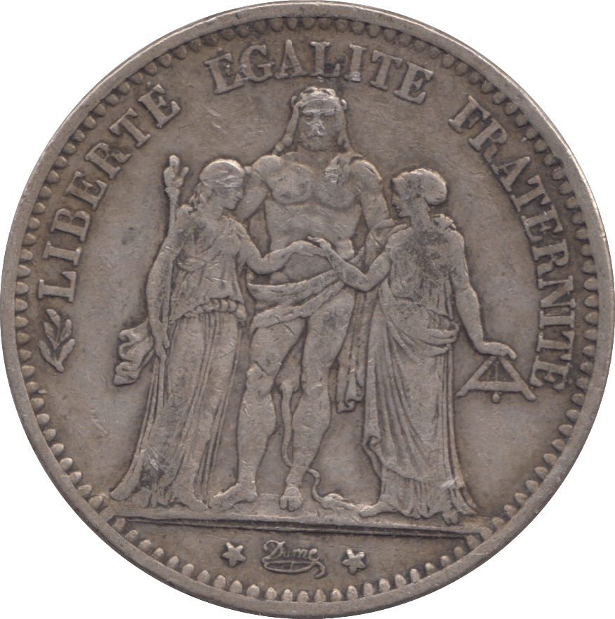 1874 SILVER FRANCE 5 FRANCS - SILVER WORLD COINS - Cambridgeshire Coins