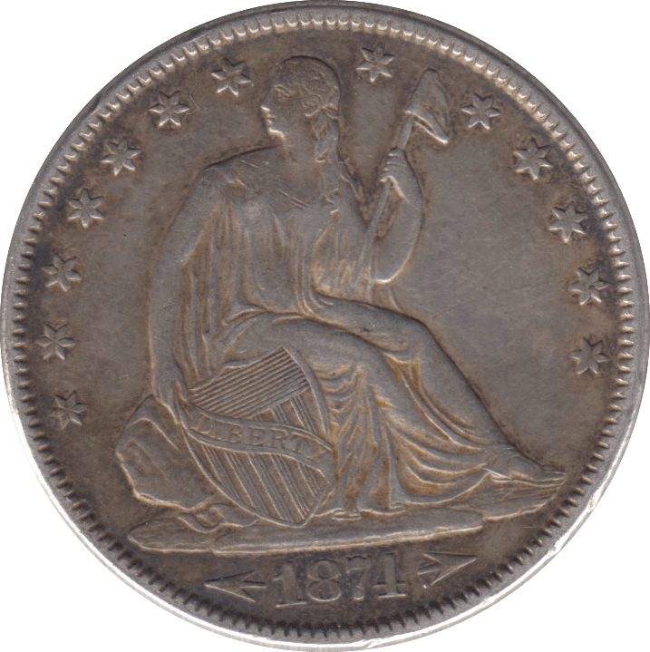 1874 SILVER HALF DOLLAR USA - SILVER WORLD COINS - Cambridgeshire Coins