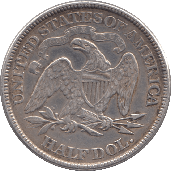 1874 SILVER HALF DOLLAR USA - SILVER WORLD COINS - Cambridgeshire Coins