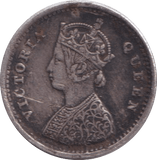 1874 SILVER TWO ANNAS INDIA - SILVER WORLD COINS - Cambridgeshire Coins
