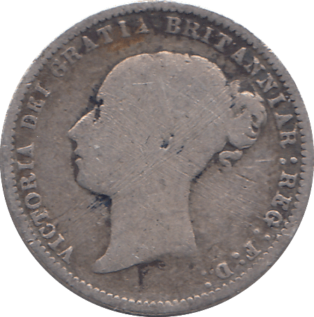 1874 SIXPENCE ( F ) - WORLD COINS - Cambridgeshire Coins