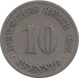 1875 10 PFENNIG GERMANY - SILVER WORLD COINS - Cambridgeshire Coins