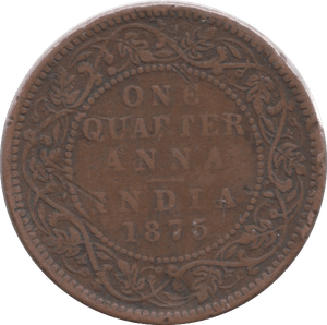 1875 1/4 ANNA INDIA - WORLD COINS - Cambridgeshire Coins