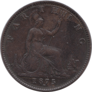 1875 FARTHING ( EF ) H - Farthing - Cambridgeshire Coins