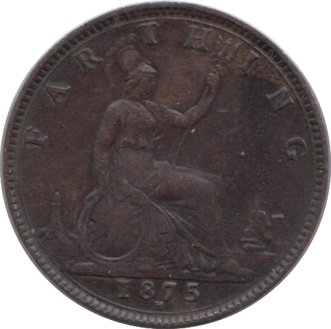 1875 FARTHING ( EF ) H - Farthing - Cambridgeshire Coins