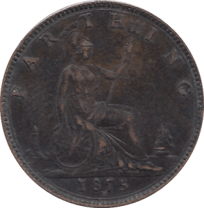 1875 FARTHING ( EF ) H - FARTHING - Cambridgeshire Coins