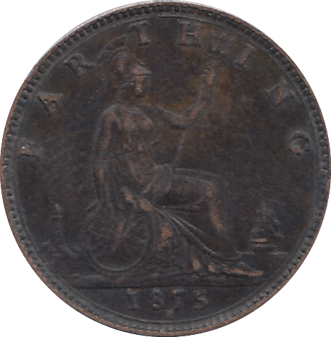 1875 FARTHING ( EF ) H - FARTHING - Cambridgeshire Coins