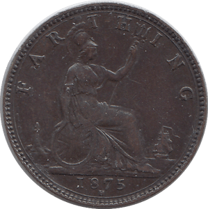 1875 FARTHING F85 ( GVF ) - FARTHING - Cambridgeshire Coins