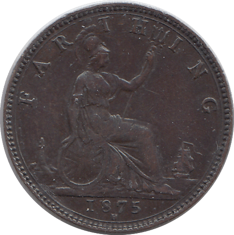 1875 FARTHING F85 ( GVF ) - FARTHING - Cambridgeshire Coins
