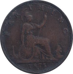 1875 FARTHING ( FINE ) - FARTHING - Cambridgeshire Coins