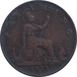 1875 FARTHING ( FINE ) - FARTHING - Cambridgeshire Coins