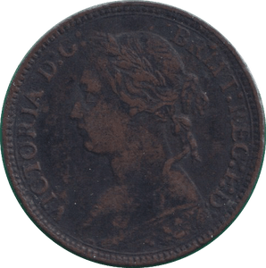 1875 FARTHING ( FINE ) - FARTHING - Cambridgeshire Coins