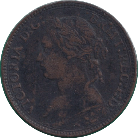 1875 FARTHING ( FINE ) - FARTHING - Cambridgeshire Coins