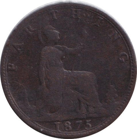 1875 FARTHING ( FINE ) - FARTHING - Cambridgeshire Coins