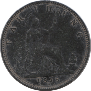 1875 FARTHING ( FINE ) - Farthing - Cambridgeshire Coins