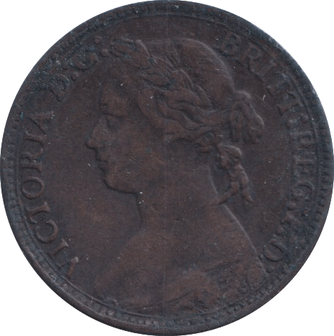 1875 FARTHING ( FINE ) - FARTHING - Cambridgeshire Coins