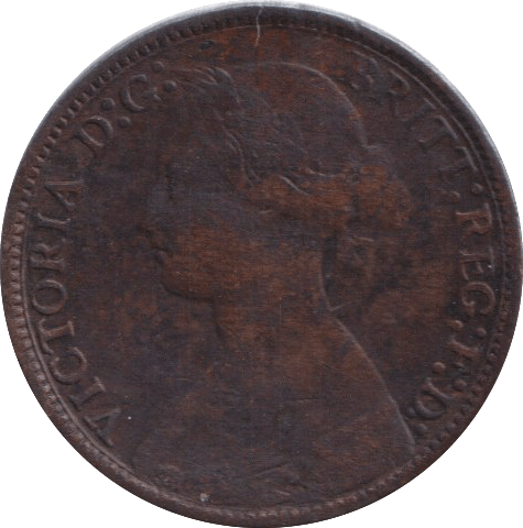 1875 FARTHING ( FINE ) - FARTHING - Cambridgeshire Coins