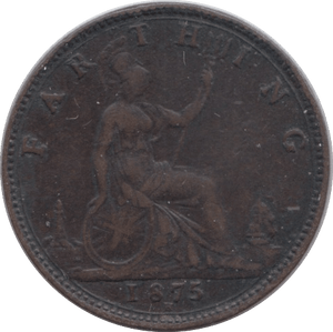 1875 FARTHING ( FINE ) H - Farthing - Cambridgeshire Coins
