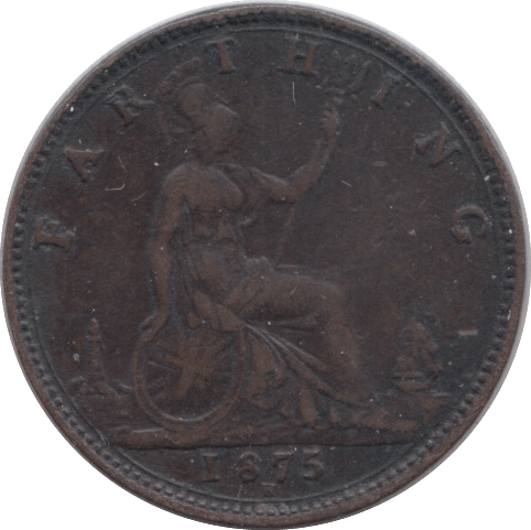 1875 FARTHING ( FINE ) H - Farthing - Cambridgeshire Coins
