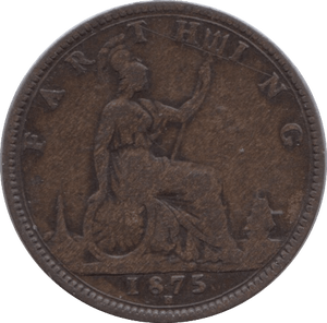 1875 FARTHING ( FINE ) H - Farthing - Cambridgeshire Coins