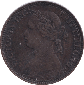 1875 FARTHING ( GVF ) - FARTHING - Cambridgeshire Coins